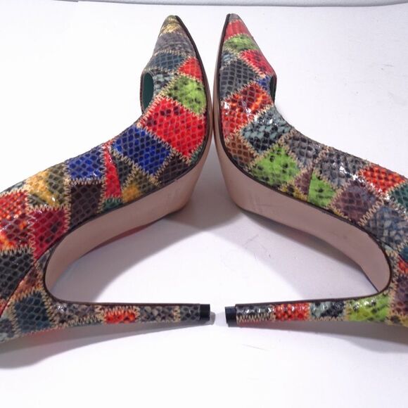 Area Women's Olivia Pump Mulit color patchwork Heels Pumps 37 Patchwork Python - Picture 7 of 12